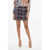 Thom Browne Tartan Checked Wool Miniskirt With Half Zip Multicolor