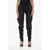 Balmain Stretch Denim Jeans With Overlapping Effect 12Cm Black