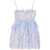 Self-Portrait Organza Flared Mini Dress With Cut-Out Details Blue