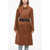 MACKINTOSH Hidden Closure Gabardine Maxi Coat Brown