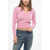 Diesel Wool Paggiu Sweater With V-Neck Pink