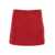 MSGM Red Miniskirt With Side Concealed Zip Closure In Wool Blend Woman RED