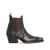 DSQUARED2 'D2 X Magliano' Black Ankle Boots With Elastic Panels On The Side In Leather Man Black