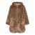 Betta Corradi Betta Corradi Faux Fur Coat With Hood BROWN