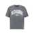 Dolce & Gabbana Dark Grey Crewneck T-Shirt With Logo Lettering Print On The Front In Cotton Man GREY