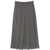 Brunello Cucinelli Pleated long Skirt in virgin wool techno gauze GRIGIO MEDIO