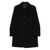 Daniele Alessandrini Daniele Alessandrini Black Wool-Blend Coat Black