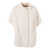 Diego M TEDDY CAPE WITH KNITTED DETAILS White
