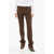DSQUARED2 Cuffed Hem Cotton Gabargine Deana Straight Leg Pants Brown