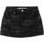 Alexander Wang All-Over Logo Denim Mini Skort Black