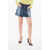 DSQUARED2 Teo-Tone Denim Olop Miniskirt With Logoed Button Blue