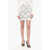 Balmain Back Zipped Vichy Miniskirt With Logoed Buttons Pink