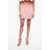 Dior Stretch Fabric Miniskirt With Houndstooth Pattern Pink