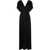Fabiana Filippi Maxi Flared Dress With Crossed Front Detail Black