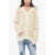 Acne Studios Oversized Cardigan With Distressed Detail Beige