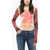 Diesel Red Tag Floral Patterned Sielito Mesh Top Multicolor