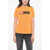 Diesel Solid Color T-Reg-Div Crew-Neck T-Shirt With Embossed Logo Orange