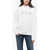 Diesel Red Tag Brushed Cotton Sweatshirt With Lamè Print White