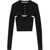 Alexander Wang Cropped Ribbed Cami Cardigan With Tank Twinset Black