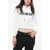 DSQUARED2 Cropped Mini Fit Hoodie With Logo Black & White