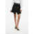 Balmain Double-Breasted Wool Miniskirt With Logoed Buttons Black