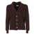 SETTE FILI CASHMERE Shawl Collar Cardigan With Pockets Brown