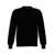 La Fileria Black Crewneck Sweater With Ribbed Trims In Cashmere And Wool Man Black