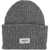 AMISH Ribbed Beanie With Logo GREY