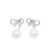Self-Portrait Self-Portrait 'Crystal Bow Pearl Jacket' Earrings SILVER