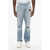 DSQUARED2 Pac-Man Straight Leg 642 Jeans With Patches 20Cm Blue