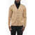 DSQUARED2 Virgin Wool Cardigan With Embossed Monogram Beige