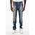 DSQUARED2 Distressed Effect Honda Cool Guy Biker Jeans With Ankle Slit Blue
