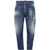 DSQUARED2 Regular Waist Stretch Denim Bro Jeans 19Cm Blue
