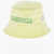 DSQUARED2 Olop Cotton Bucket Hat With Printed Logo Yellow