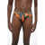 DSQUARED2 Camouflage Motif Swim Brief With Printed Logo Multicolor