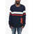 DSQUARED2 Wool Crew-Neck Sweater With Logoed Patch Blue