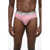 DSQUARED2 Stretch Cotton Brief With Button Pink