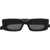 Off-White Solid Color Arthur Rectangular Sunglasses With Monogram Black