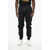 DSQUARED2 Solid Color Dan Army Pants With Elastic Waistband Black