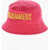 DSQUARED2 Cotton Bucket Hat With Embroidered Logo Pink