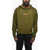 DSQUARED2 Vintage Effect Cipro Fit Hoodie With Printed Logo Green