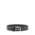 Orciani Orciani Orciani Black Leather Belt Crocodile Effect Black