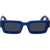 Off-White Solid Color Lecce Rectangular Sunglasses Blue