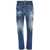 DSQUARED2 Vintage Effect Stretch Denim 642 Jeans 19Cm Blue