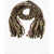 DSQUARED2 Wool Blend Scarf With Fringed Hems Multicolor