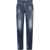 DSQUARED2 Vintage Effect Roadie Jeans With Leather Patch 23Cm Blue