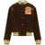 DSQUARED2 Teddy Bomber Jacket With Leather Details Brown