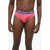 DSQUARED2 Icon Solid Color Brief With Contrasting Elastic Band Pink