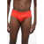 DSQUARED2 Icon Solid Color Swim Brief With Contrasting Print Red