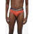 DSQUARED2 Stretch Cotton Brief With Logoed Elastic Band Orange